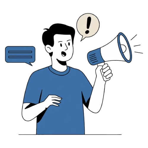 Man making an announcement